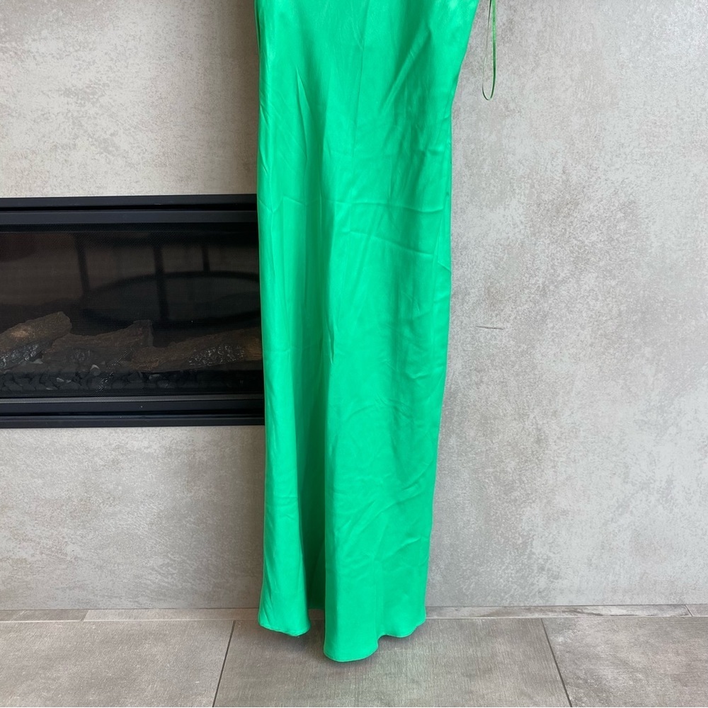 MANGO Asymmetrical Satin Dress, Size M - Picture 11 of 15